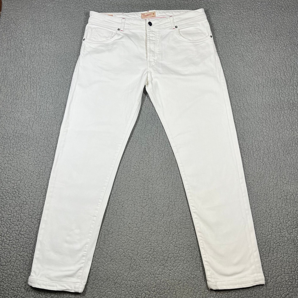 Marco Pescarolo Nerano Denim Jeans Napoli 1 White Mens 54 Made in Italy 39J16